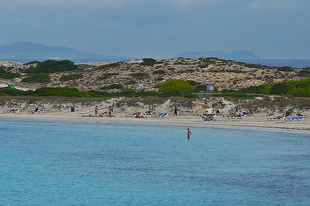 natural beaches in france. Nude each, Ibiza, Spain