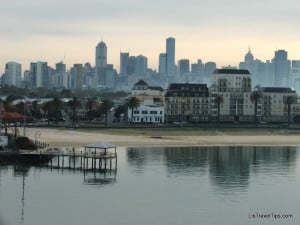 Melbourne skyline from the Tasmanian ferry