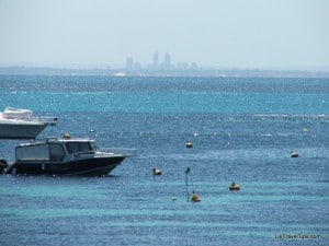 Perth skyline from Rottnest Island, WA, Australia